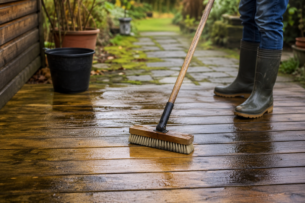 Beitragsbild Einfache Grundlagen für saubere Wege, Holzflächen und Außenbereiche - Handwerker Lüdtke
